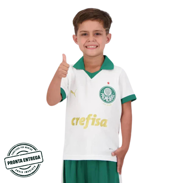 [P.E] Kit Infantil Palmeiras 2024/25 Away (18 & 28)