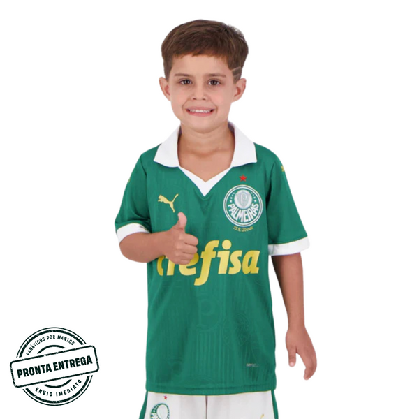 [P.E] Kit Infantil Palmeiras 2024/25 Home (20,22,24 & 28)